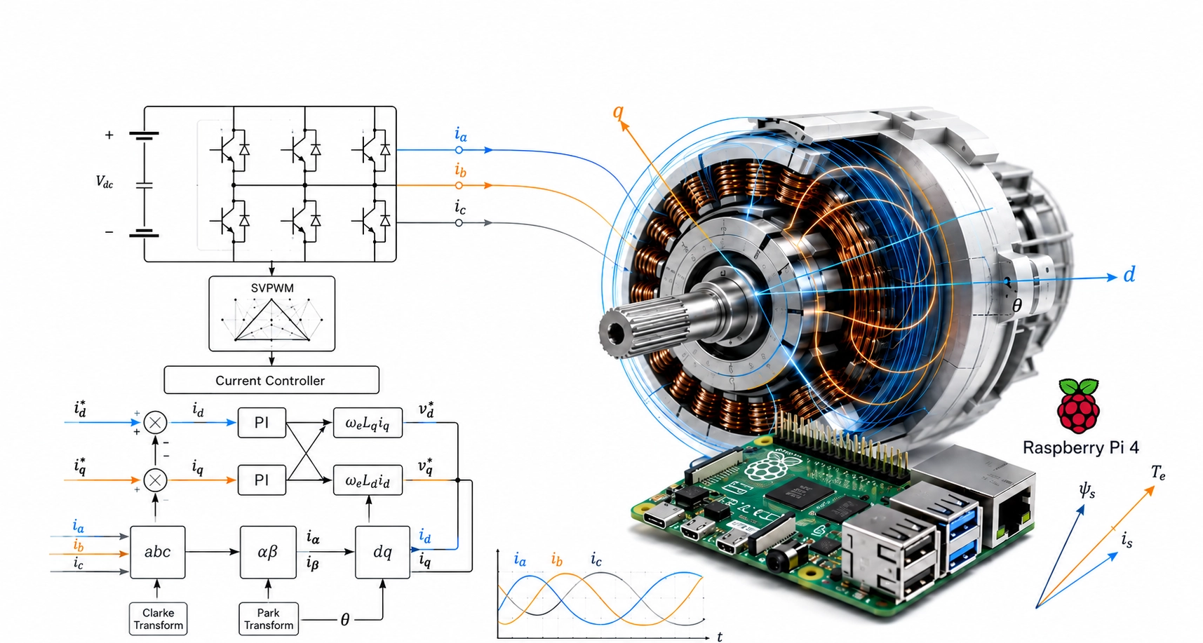 Closed-loop PI current controller with MOSFET on Raspberry Pi